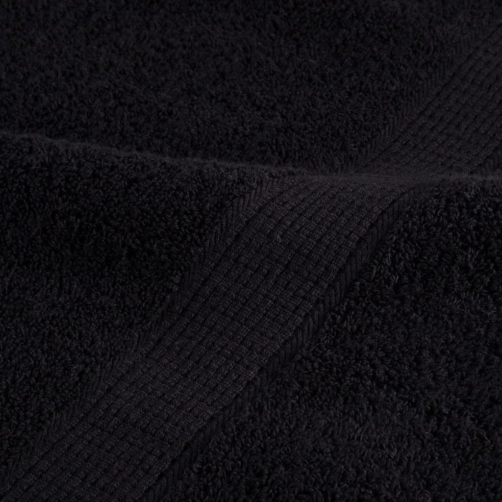 Πετσέτες Premium Σετ 8 Τεμ. SOLUND Μαύρο 600 γρ/μ² - PAKOBAZAAR