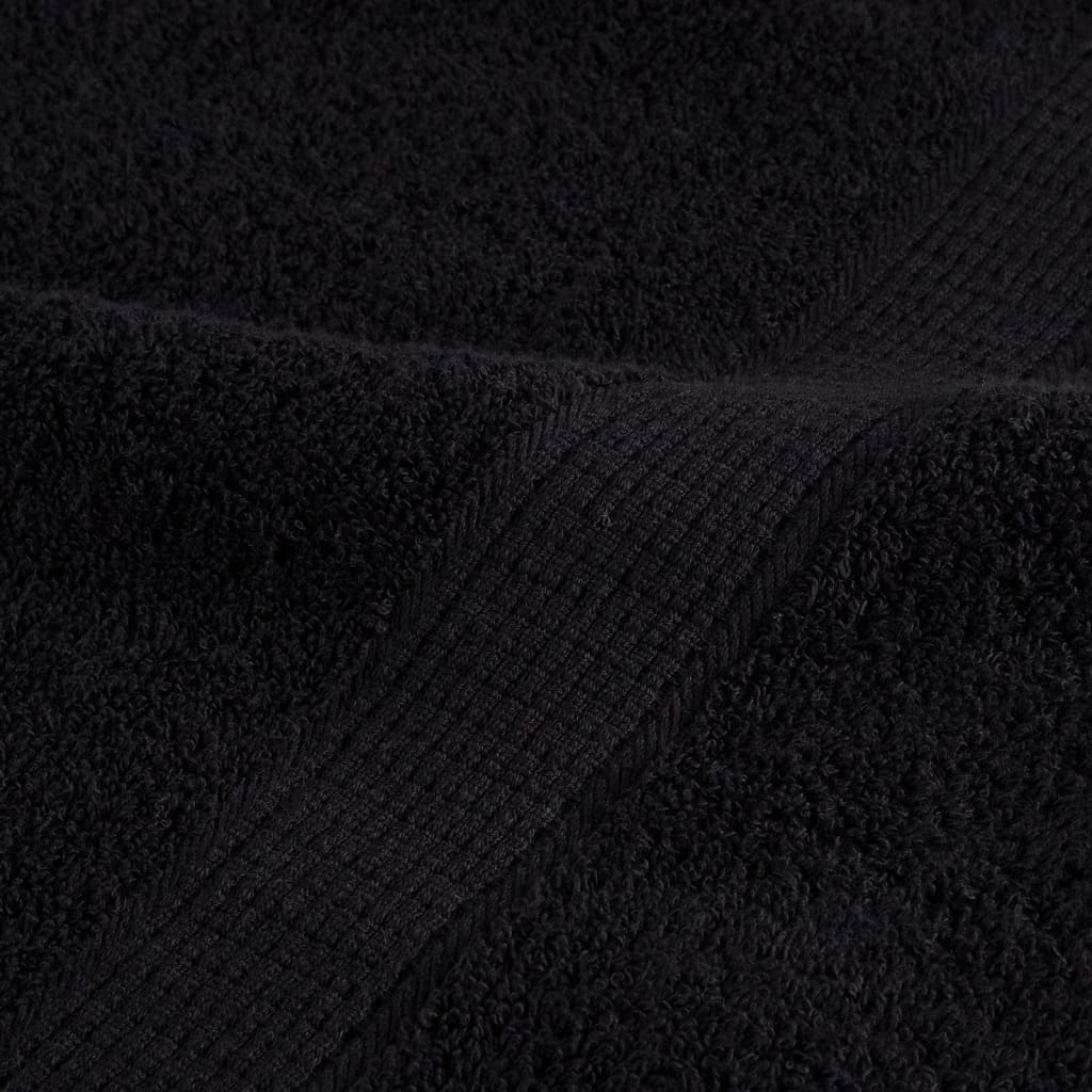 Πετσέτες Premium Σετ 12 Τεμ. SOLUND Μαύρο 600 γρ/μ² - PAKOBAZAAR