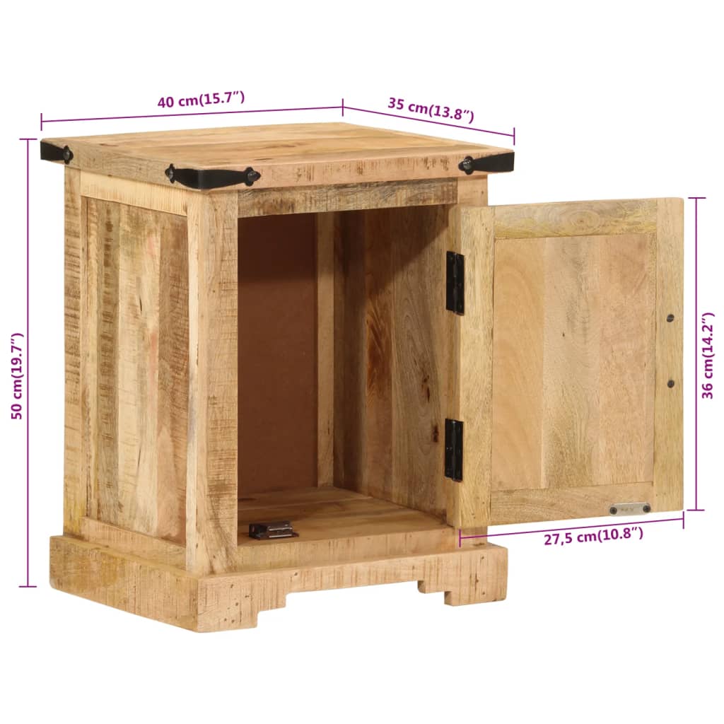 Κομοδίνο 40 x 35 x 50 εκ. από Μασίφ Ξύλο Μάνγκο