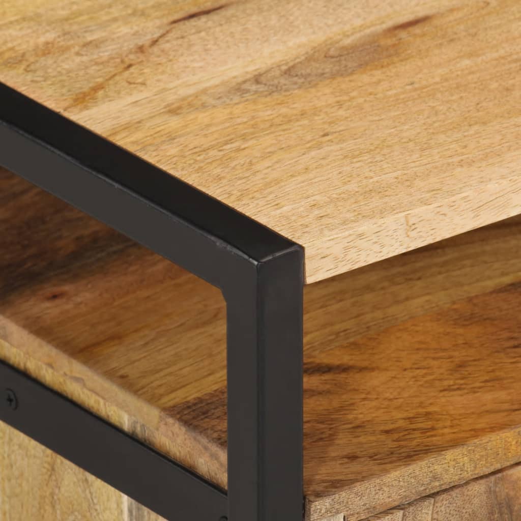 Κομοδίνο Επιτοίχιο με Αποθ. Χώρο 35x35x25εκ. Μασίφ Ξύλο Ακακίας