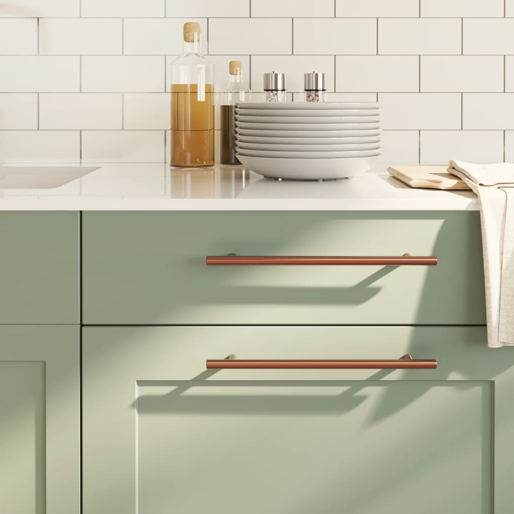 Λαβές Ντουλαπιών 10 τεμ. Μπρονζέ 224 χιλ. από Ανοξείδωτο Ατσάλι