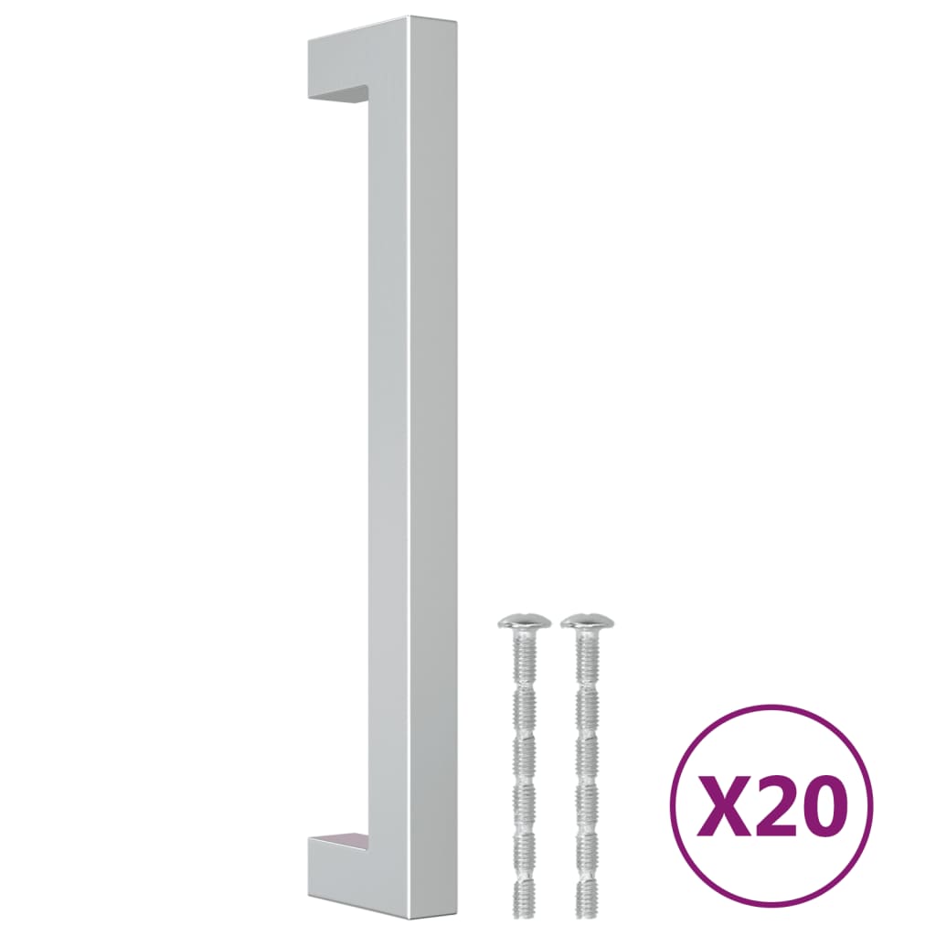 Λαβές Ντουλαπιών 20 τεμ. Ασημί 160 χιλ. από Ανοξείδωτο Ατσάλι