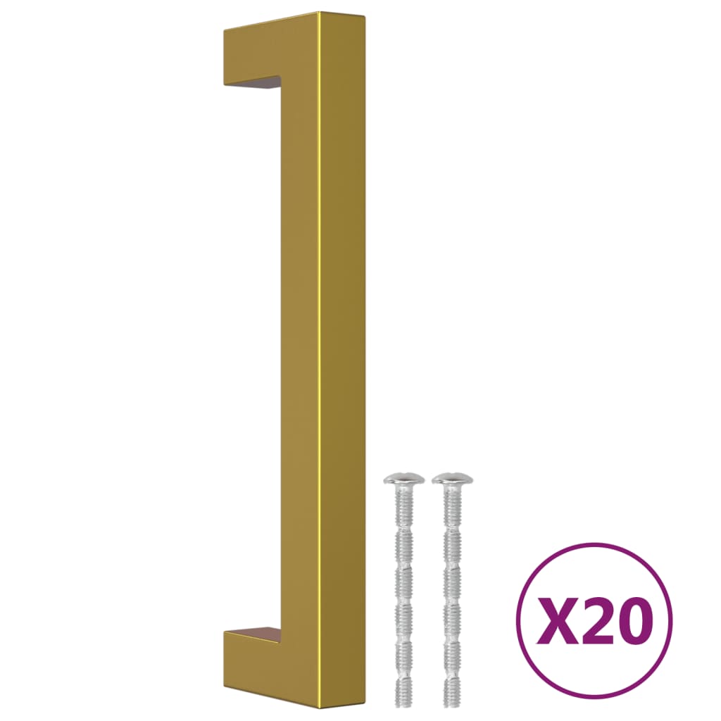 Λαβές Ντουλαπιών 20 τεμ. Χρυσές 128 χιλ. από Ανοξείδωτο Ατσάλι