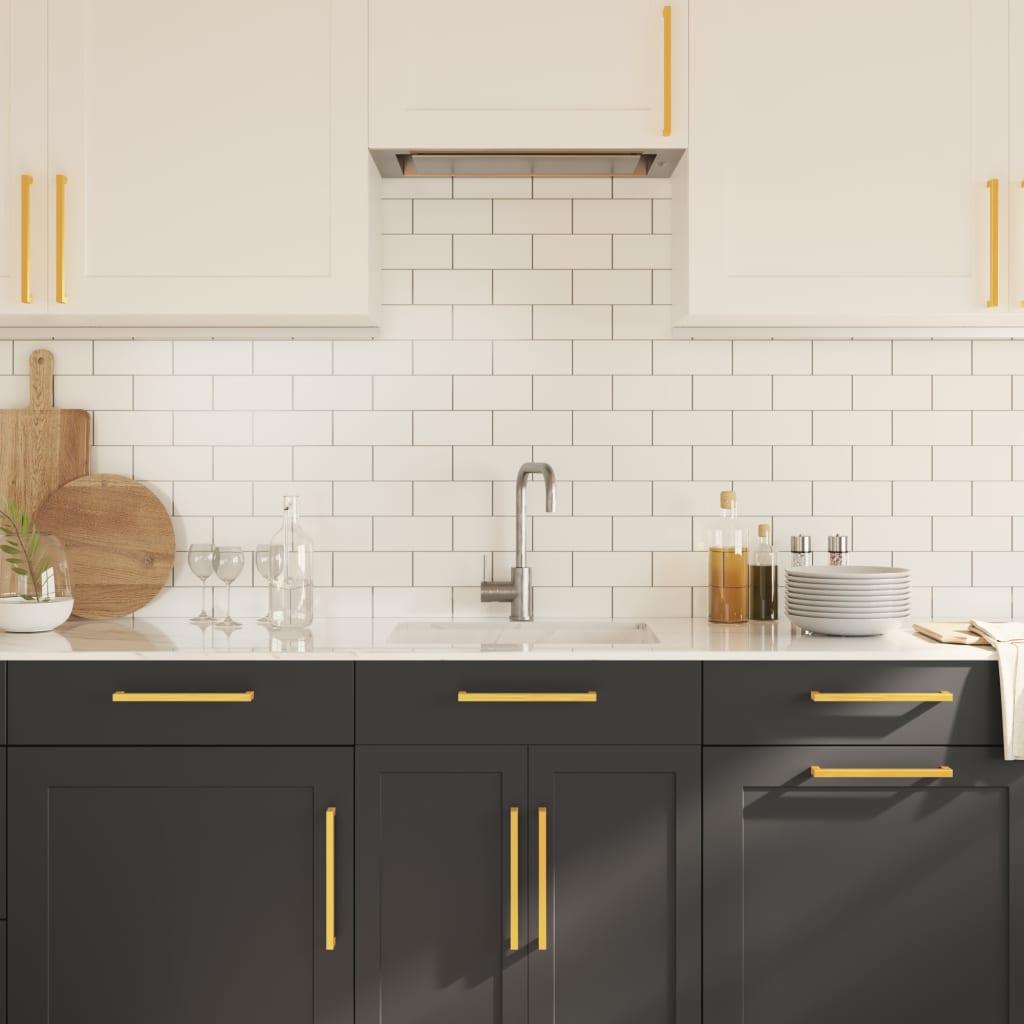 Λαβές Ντουλαπιών 10 τεμ. Χρυσές 224 χιλ. από Ανοξείδωτο Ατσάλι