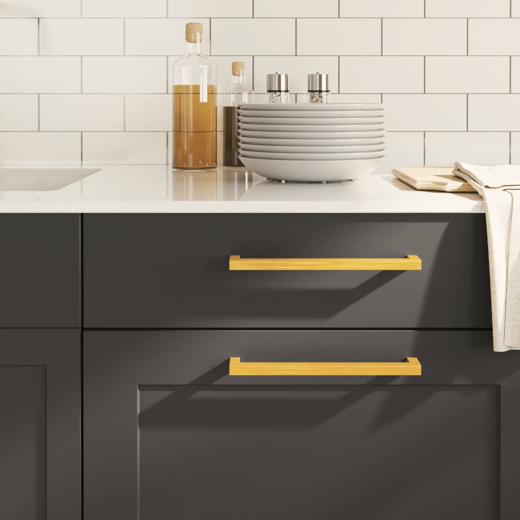 Λαβές Ντουλαπιών 10 τεμ. Χρυσές 224 χιλ. από Ανοξείδωτο Ατσάλι