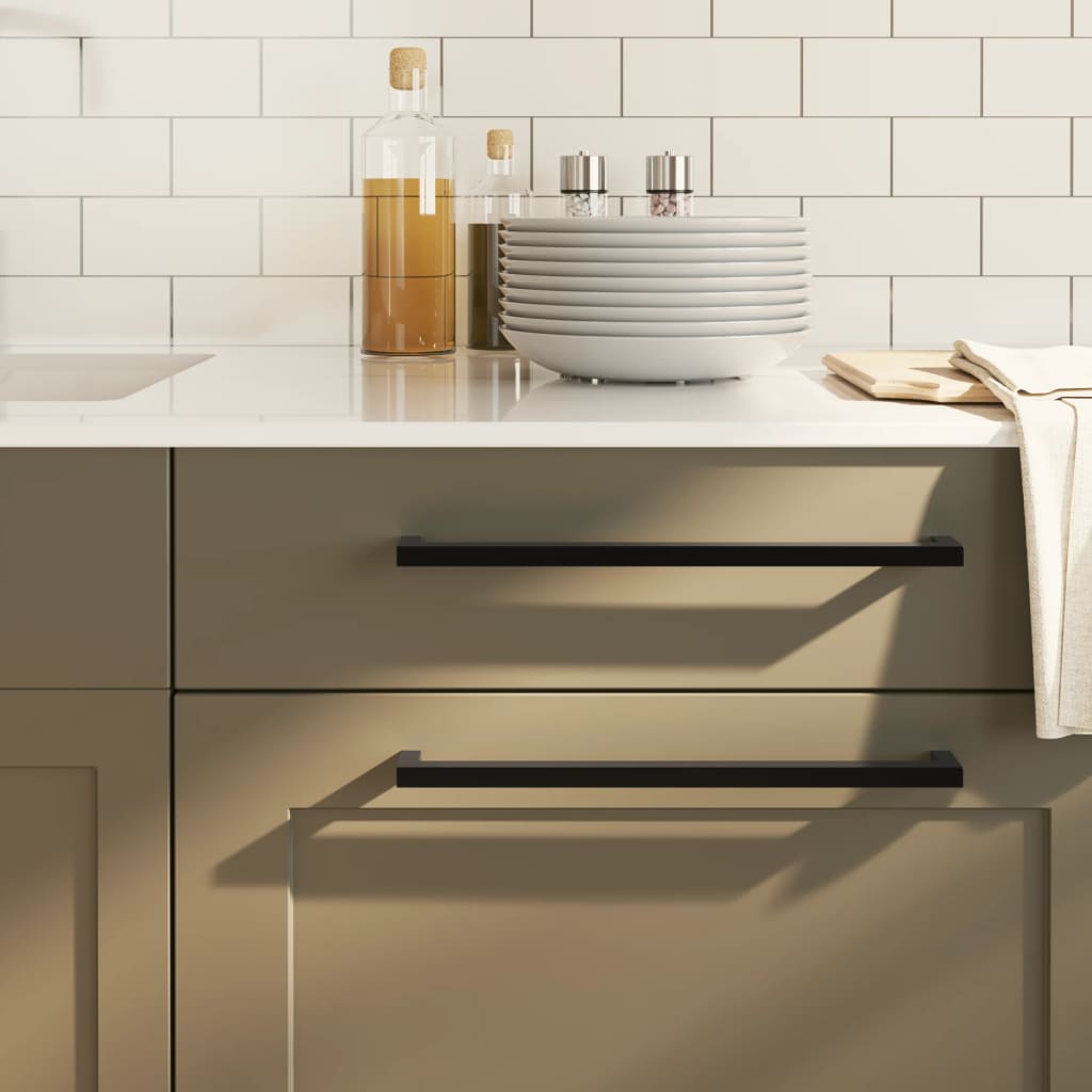 Λαβές Ντουλαπιών 10 τεμ. Μαύρες 320 χιλ. από Ανοξείδωτο Ατσάλι - Pakobazaar