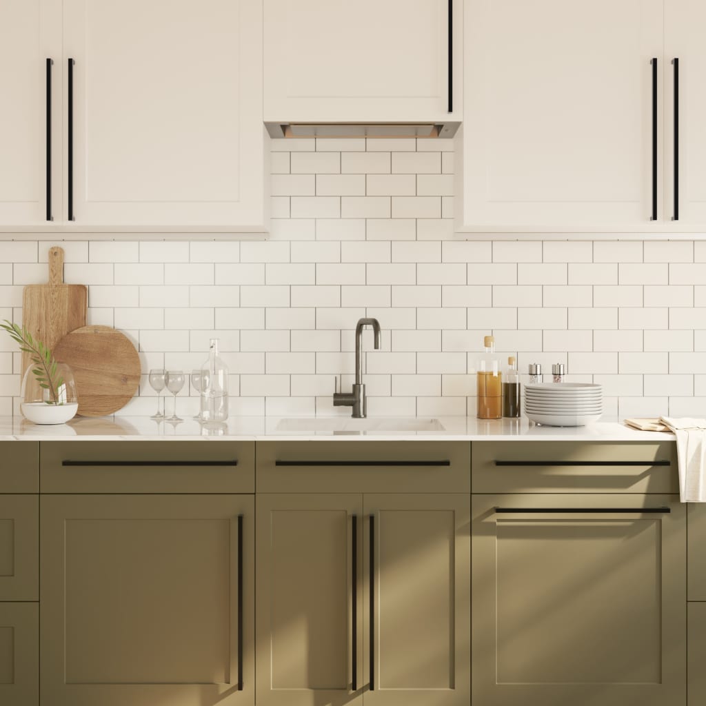 Λαβές Ντουλαπιών 10 τεμ. Μαύρες 480 χιλ. από Ανοξείδωτο Ατσάλι - Pakobazaar