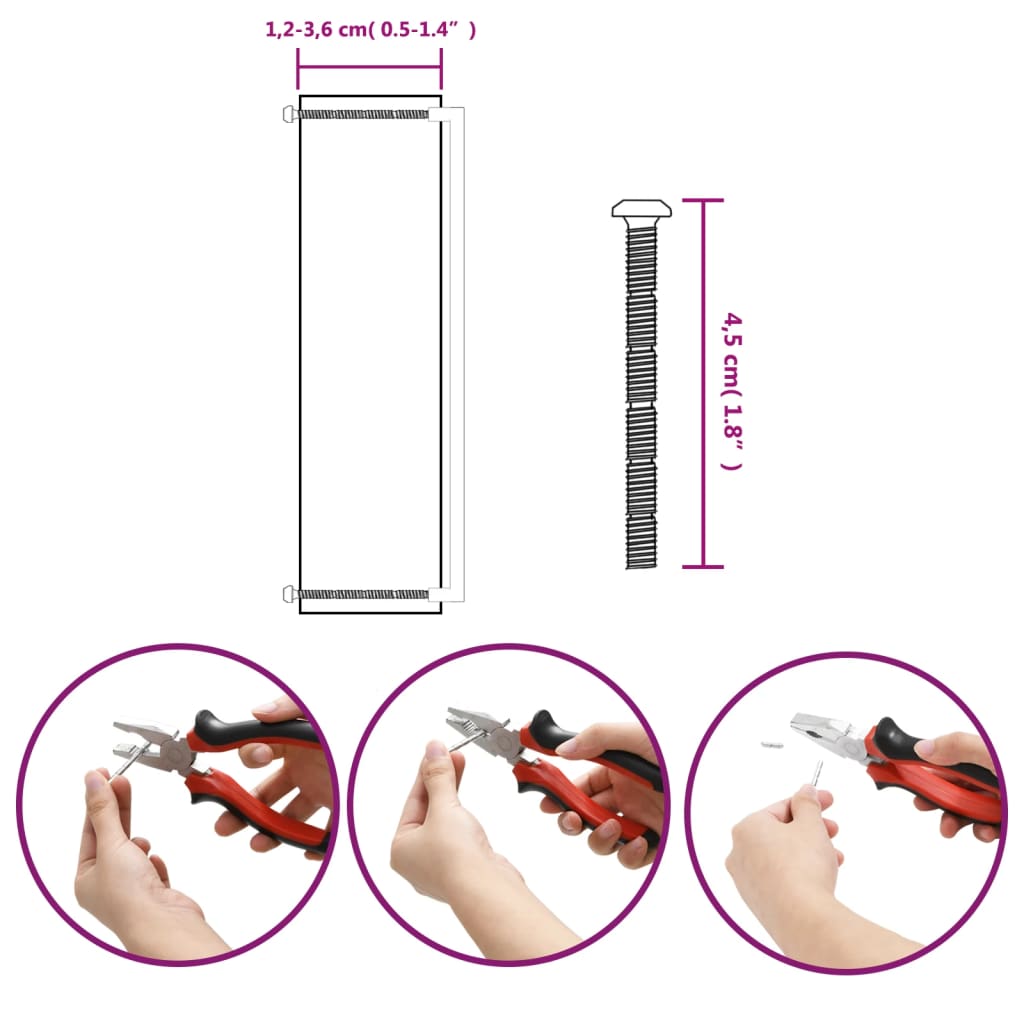 Λαβές Ντουλαπιών 10 τεμ. Μαύρες 480 χιλ. από Ανοξείδωτο Ατσάλι - Pakobazaar