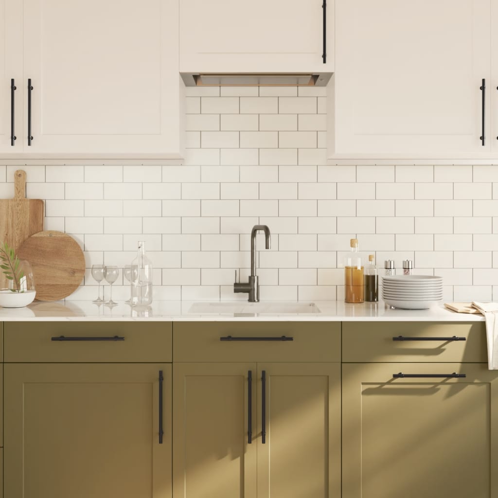 Λαβές Ντουλαπιών 20 τεμ. Μαύρες 192 χιλ. από Ανοξείδωτο Ατσάλι