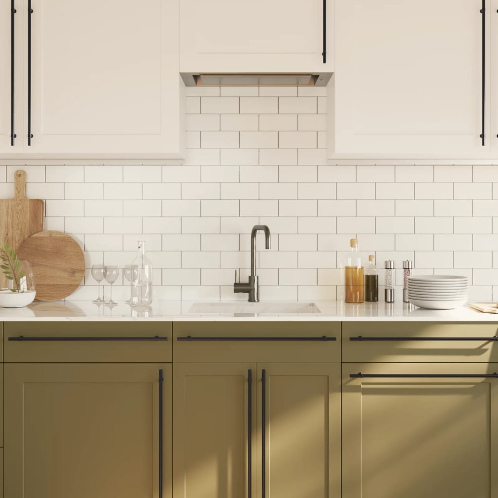 Λαβές Ντουλαπιών 10 τεμ. Μαύρες 480 χιλ. από Ανοξείδωτο Ατσάλι