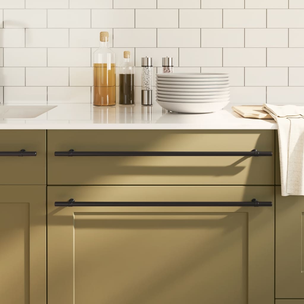 Λαβές Ντουλαπιών 10 τεμ. Μαύρες 480 χιλ. από Ανοξείδωτο Ατσάλι