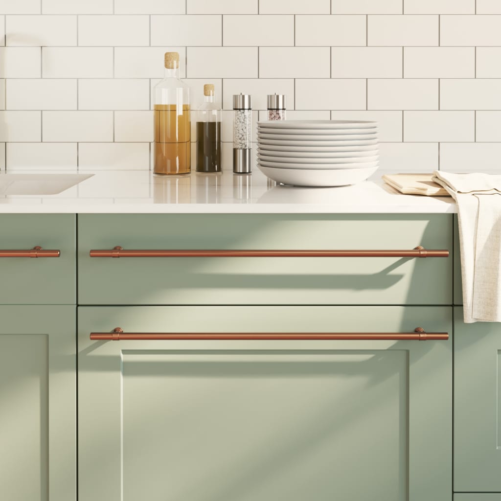 Λαβές Ντουλαπιών 10 τεμ. Μπρονζέ 480 χιλ. από Ανοξείδωτο Ατσάλι