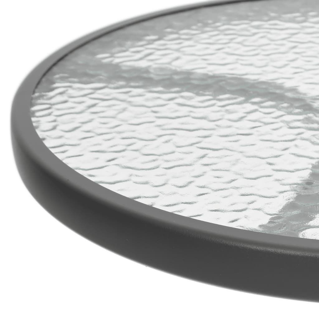 Σετ Τραπεζαρίας Κήπου 3 Τεμαχίων Μαύρο από Ατσάλι