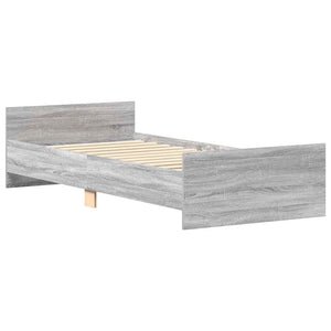 Πλαίσιο Κρεβατιού Γκρι Sonoma 90x200 εκ. Επεξεργασμένο Ξύλο