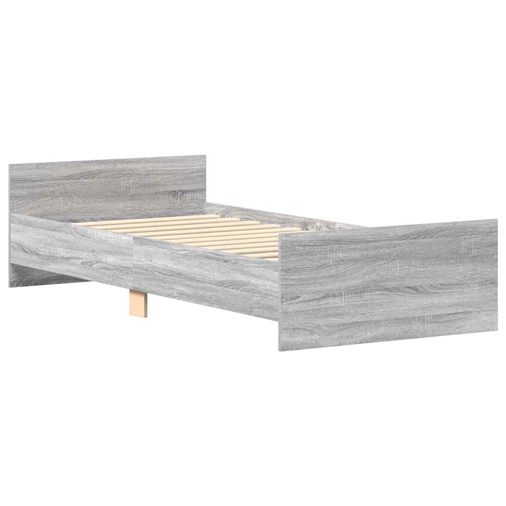Πλαίσιο Κρεβατιού Γκρι Sonoma 90x200 εκ. Επεξεργασμένο Ξύλο