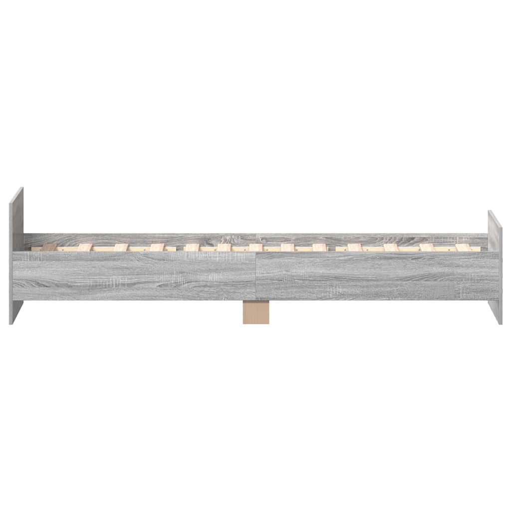 Πλαίσιο Κρεβατιού Γκρι Sonoma 90x200 εκ. Επεξεργασμένο Ξύλο