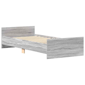 Πλαίσιο Κρεβατιού Γκρι Sonoma 100x200 εκ. Επεξεργασμένο Ξύλο - Pakobazaar