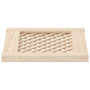 Πορτάκια με Πλέγμα 2 Τεμ. 39,5x39,5 εκ. από Μασίφ Ξύλο Πεύκου