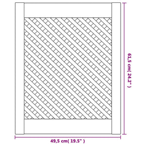 Πορτάκια με Πλέγμα 2 τεμ. 49,5x61,5 εκ. από Μασίφ Ξύλο Πεύκου - Pakobazaar
