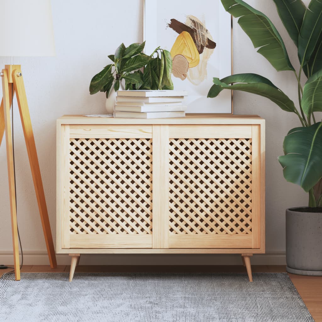 Πορτάκια με Πλέγμα 2 τεμ. 49,5x61,5 εκ. από Μασίφ Ξύλο Πεύκου - Pakobazaar