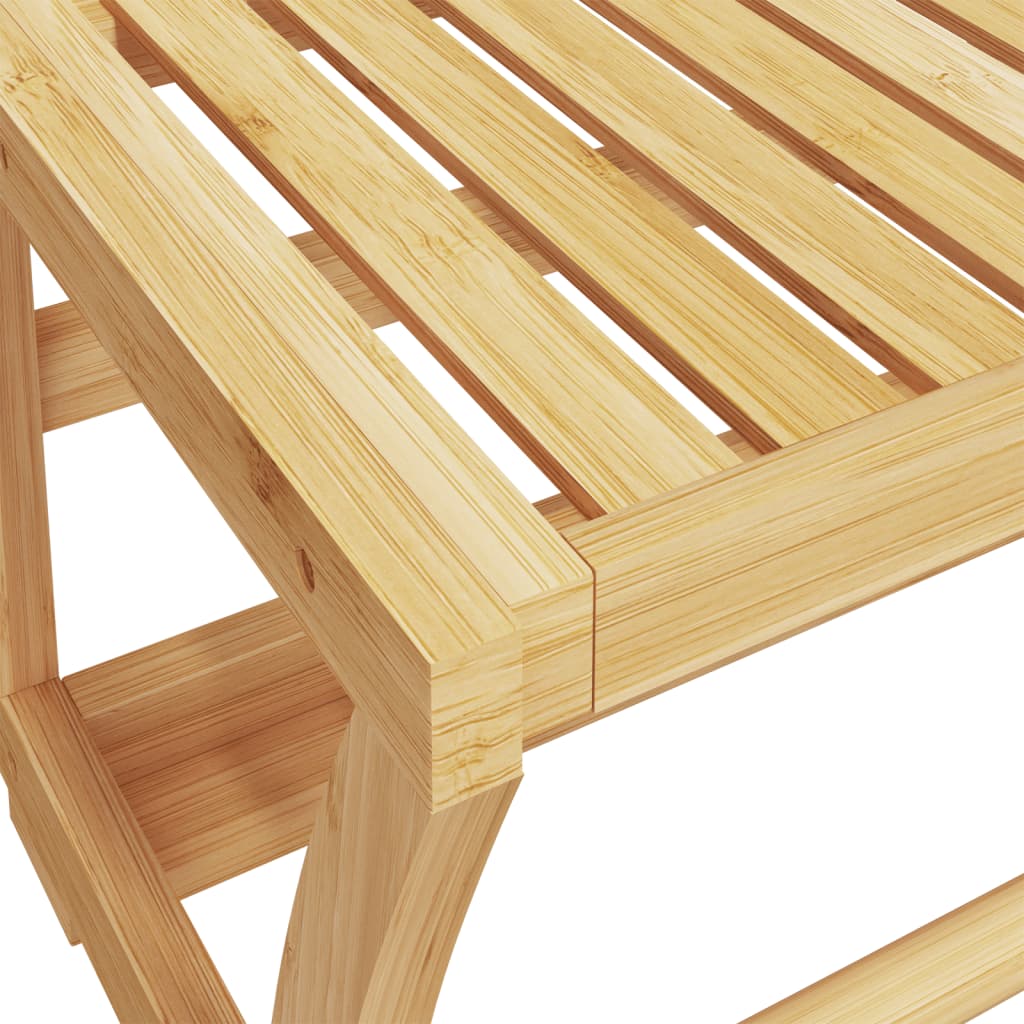 Ράφι για Πετσέτες Επιτοίχιο 60 x 25 x 20 εκ. από Μπαμπού - Pakobazaar