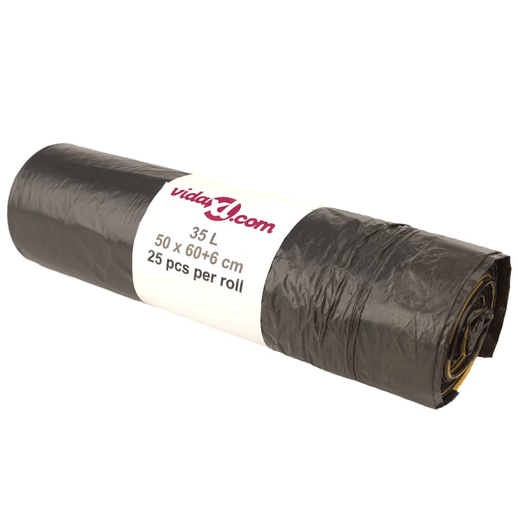 Σακούλες Απορριμμάτων με Κορδόνια 250 τεμ. Μαύρες 35 Λ. - PAKOBAZAAR