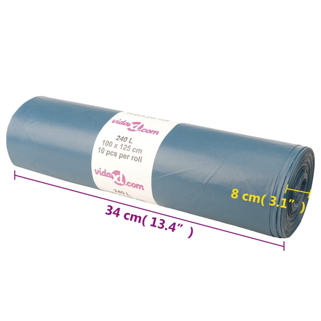 Σακούλες Απορριμμάτων 100 τεμ. Μπλε 120 Λ. - PAKOBAZAAR