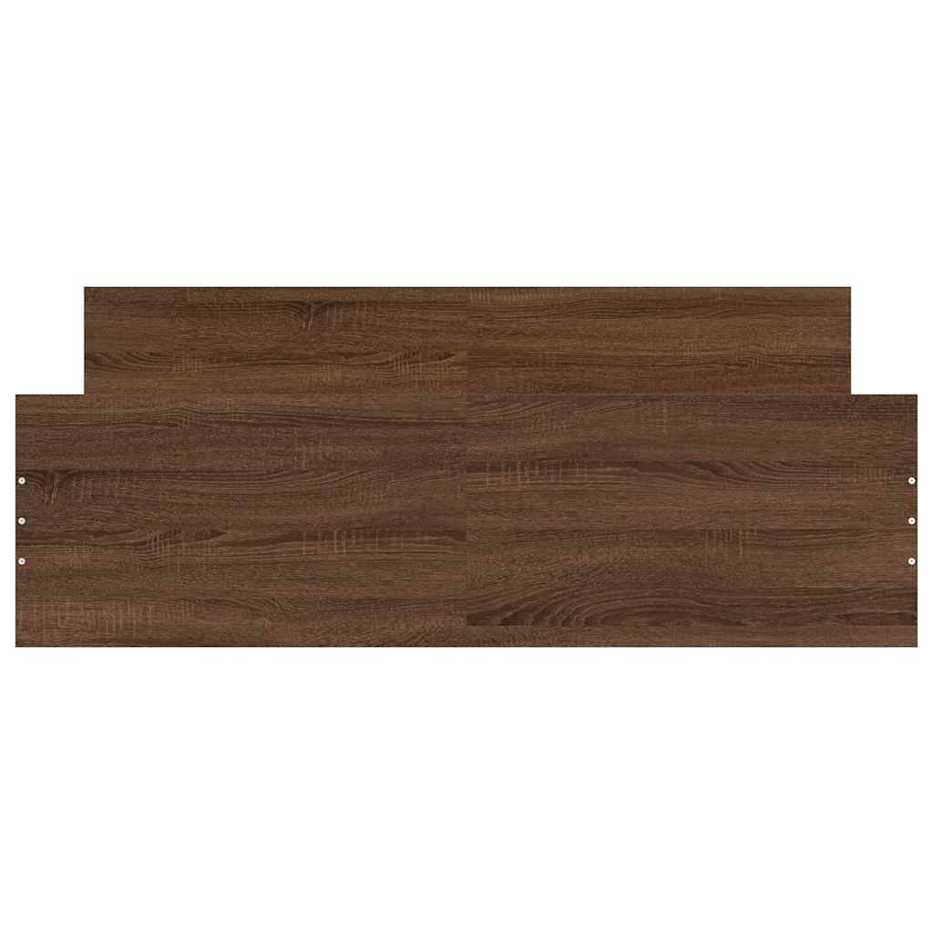 Πλαίσιο Κρεβατιού με Κεφαλάρι/Ποδαρικό Καφέ Δρυς 120x200 εκ.