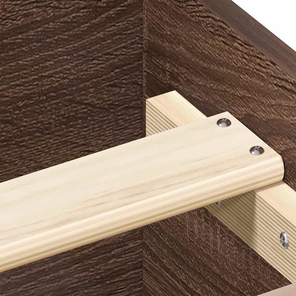 Πλαίσιο Κρεβατιού με Κεφαλάρι/Ποδαρικό Καφέ Δρυς 120x190 εκ.