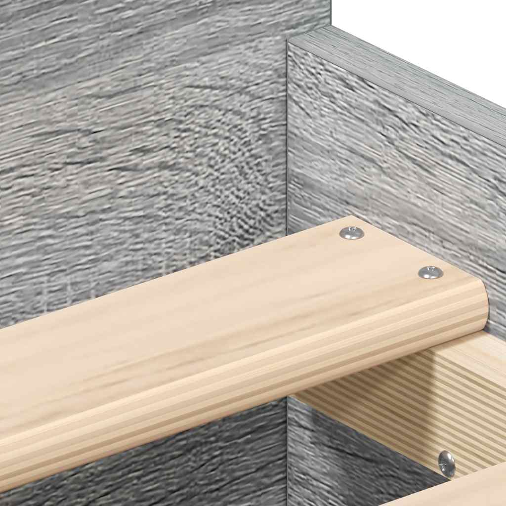 Πλαίσιο Κρεβατιού με Κεφαλάρι/Ποδαρικό Γκρι Sonoma 90x190 εκ.