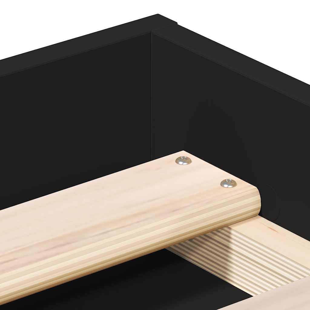 Πλαίσιο Κρεβατιού Μαύρο 90x200 cm