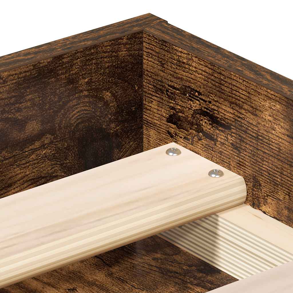 Πλαίσιο Κρεβατιού Καπνιστή Δρυς 90x200 εκ.