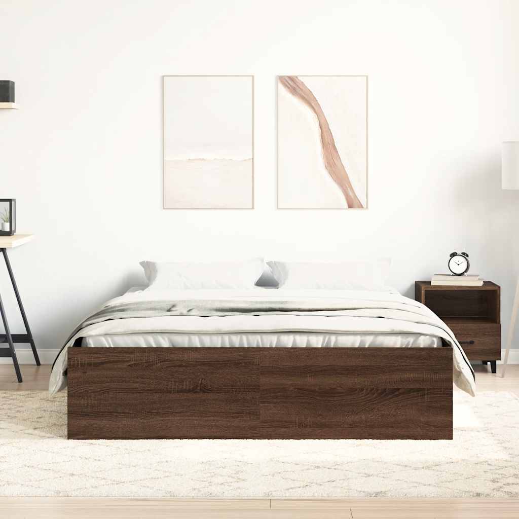 Πλαίσιο Κρεβατιού Καφέ Δρυς 150 x 200 εκ. King Size