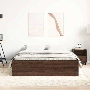 Πλαίσιο Κρεβατιού Καφέ Δρυς 150 x 200 εκ. King Size