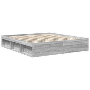 Πλαίσιο Κρεβατιού Γκρι Sonoma 200x200 εκ.
