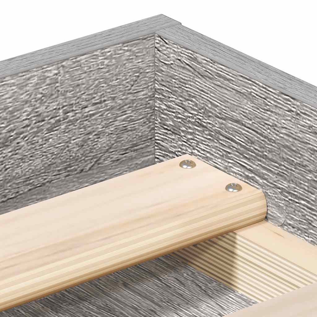 Πλαίσιο Κρεβατιού Γκρι Sonoma 135 x 190 εκ. Double