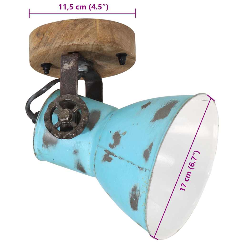 Φωτιστικό Τοίχου 25 W Αντικέ Μπλε 11,5x11,5x25 εκ. Ε27 - Pakobazaar