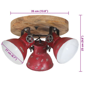 Φωτιστικό Οροφής 25 W Αντικέ Κόκκινο 35 x 35 x 25 εκ. Ε27 - Pakobazaar
