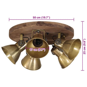 Φωτιστικό Οροφής 25 W Αντικέ Ορείχαλκος 50x50x25 εκ. Ε27 - Pakobazaar