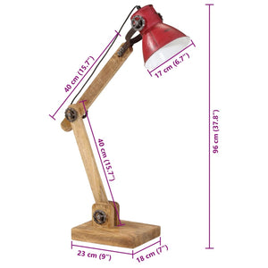 Φωτιστικό Γραφείου 25 W Αντικέ Κόκκινο 23 x 18 x 96 εκ. Ε27 - Pakobazaar