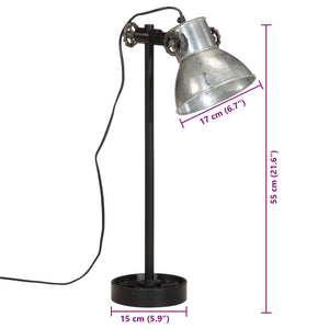 Φωτιστικό Γραφείου 25 W Vintage Ασημί 15x15x55 εκ. Ε27 - Pakobazaar