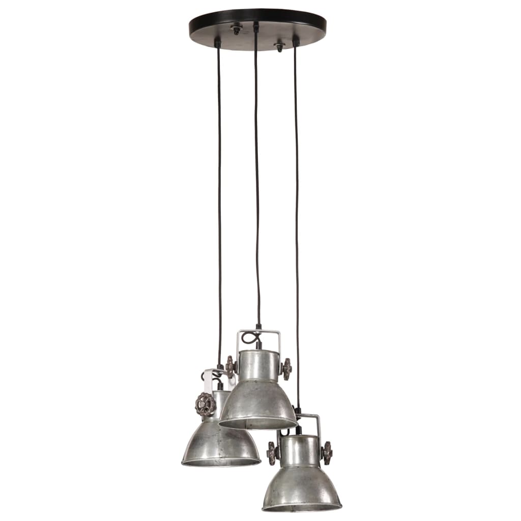 Φωτιστικό Κρεμαστό 25 W Vintage Ασημί 30x30x100 εκ. Ε27 - Pakobazaar