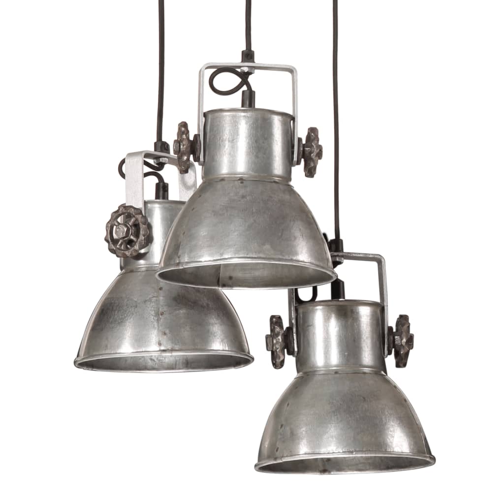 Φωτιστικό Κρεμαστό 25 W Vintage Ασημί 30x30x100 εκ. Ε27 - Pakobazaar