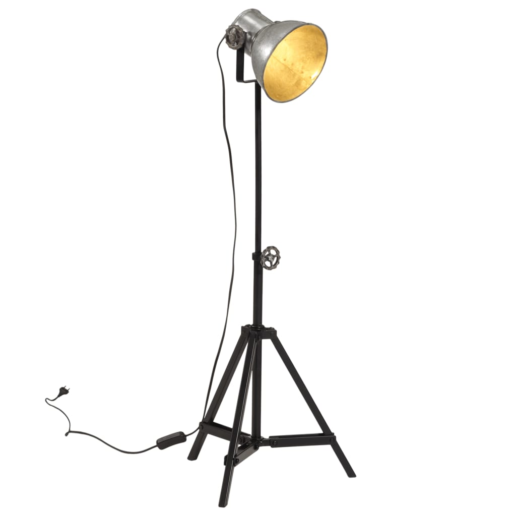 Φωτιστικό Δαπέδου 25 W Vintage Ασημί 15x15x55 εκ. Ε27 - Pakobazaar
