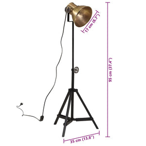 Φωτιστικό Δαπέδου 25 W Αντικέ Ορείχαλκος 35x35x65/95 εκ. Ε27 - Pakobazaar