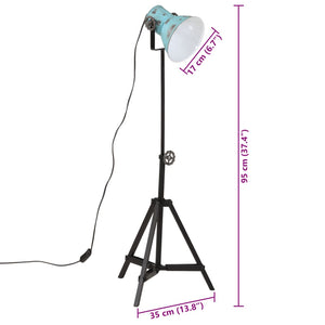 Φωτιστικό Δαπέδου 25 W Αντικέ Μπλε 35x35x65/95 εκ. Ε27 - Pakobazaar
