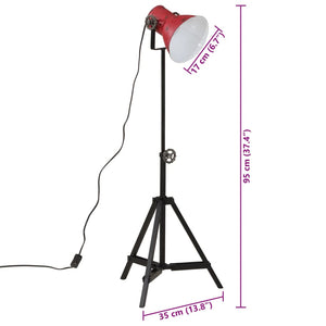 Φωτιστικό Δαπέδου 25 W Αντικέ Κόκκινο 35x35x65/95 εκ. Ε27