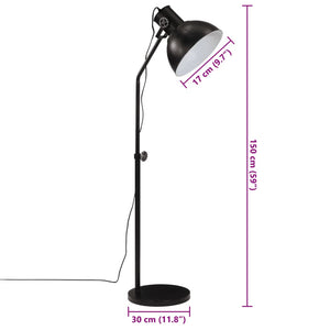 Φωτιστικό Δαπέδου 25 W Μαύρο 30x30x90-150 εκ. E27 - Pakobazaar