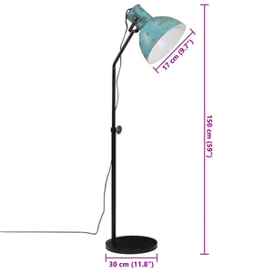 Φωτιστικό Δαπέδου 25 W Αντικέ Μπλε 30x30x90-150 εκ. Ε27