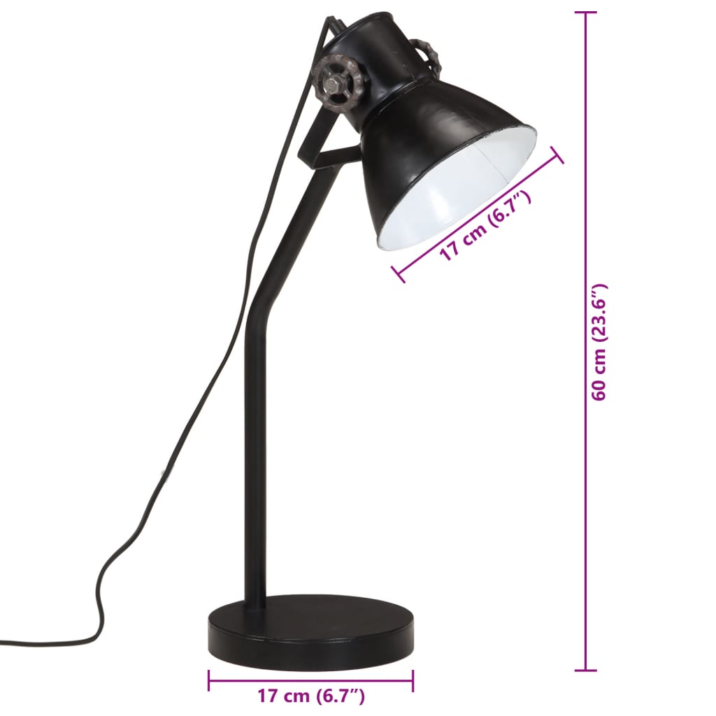Φωτιστικό Γραφείου 25 W Μαύρο 17x17x60 εκ. Ε27 - Pakobazaar